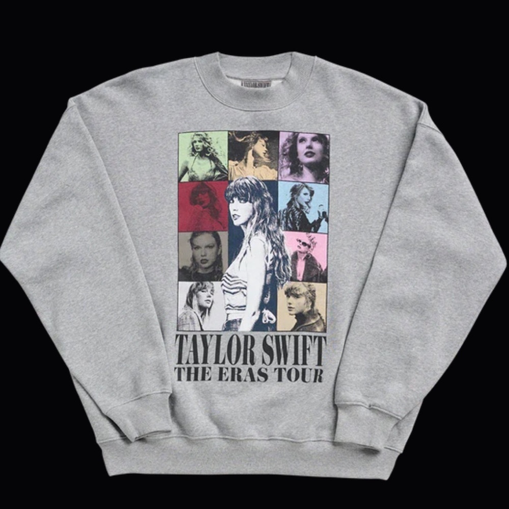 Taylor Swift Official Merch - Eras Tour Gray Crewneck size S
